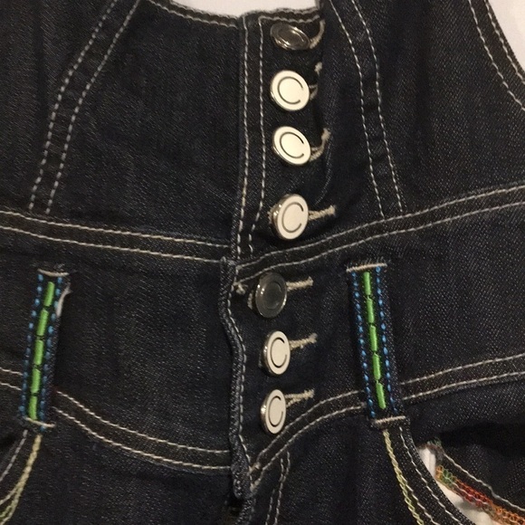 COOGI Jeans Vintage 90s Dark Denim overall skirt - Picture 4 of 9